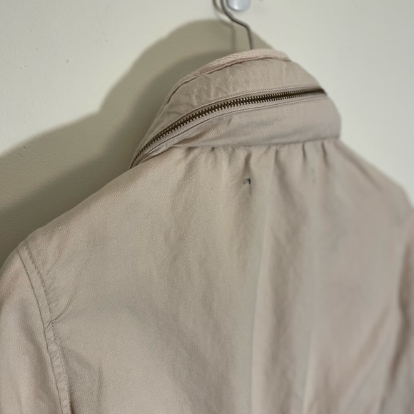 French Connection FCUK Utility Jacket - Lightweight Linen-Blend Khaki Jacket - Picture 13 of 14